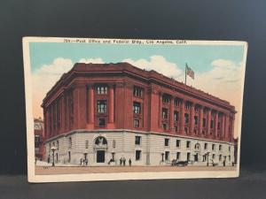 Postcard Early View of Post Office & Federal Building in Los Angeles, CA.    T6