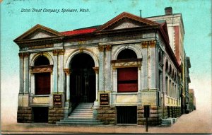 Union Trust Company Spokane Washington WA 1911 Postcard