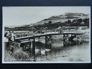 Dorset CHARMOUTH Bridge over the River Char c1940s RP Postcard by Valentine