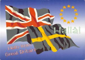 uk4907 holla  hello from great britain uk sweden flag