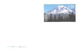 UXC27  Air Mail Postcard . Mount Rainier, Washington