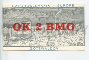 462890 1984 year Czechoslovakia Prague Gottwaldov radio QSL card