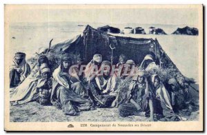 Algeria Old Postcard Scenes and Types camp nomads in the desert