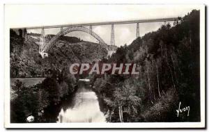 Old Postcard Saint Flour The Valley of Truyere and the Garabit viaduct