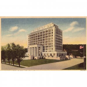 Linen Postcard - New State Office Building - Frankfort, Kentucky