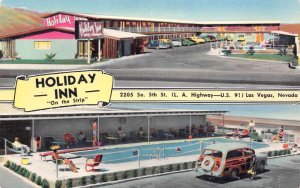 Las Vegas Nevada Holiday Inn On The Strip Exterior & Pool Vintage PC U2718