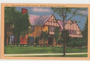 P2870 vintage postcard home of eddie cantor beverly hills calif