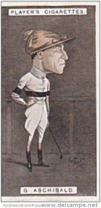 Player Vintage Cigarette Card Racing Caricatures 1925 No 2 George Archibald