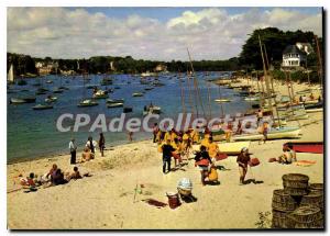 Modern Postcard From The Estuary I'Odet La Plage Du Phare Du Coq Benodet Port...