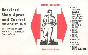 Rockford IL Rockford Shop Apron & Coverall Rentals 2.25 x 3.5 Business Card