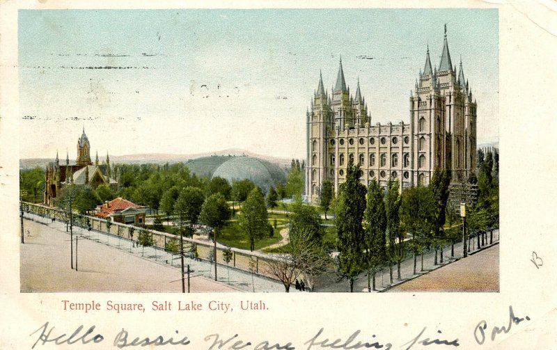 UT - Salt Lake City. Temple Square circa 1906