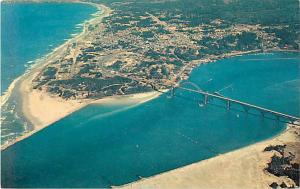 Air View of Yaquina Bay Bridge & Newport ,OR ,Oregon,  pre-zip- code Chrome