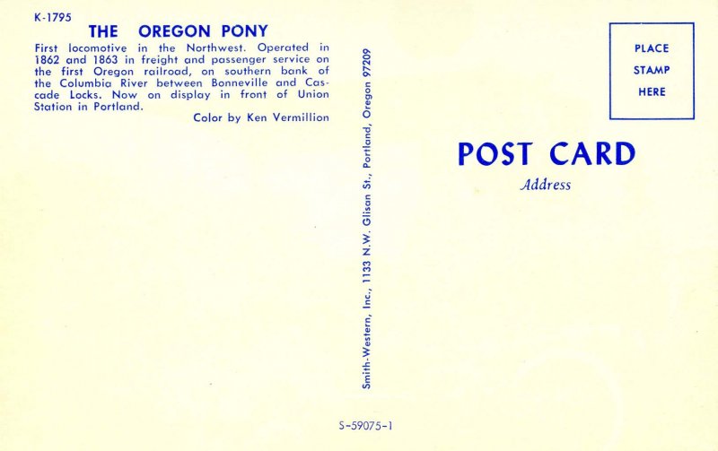 OR - Portland. The Oregon Pony Locomotive