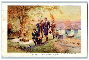 1907 Landing At Jamestown Exposition Norfolk Virginia VA Posted Antique Postcard