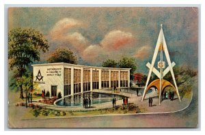 Masonic Brotherhood Center New York World's Fair NY NYC UNP Chrome Postcard M18