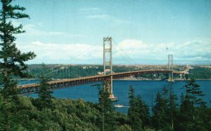 Vintage Postcard Narrows Bridge Tacoma Washington Pub by J. Boyd Ellis