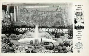 1950 Frashers RPPC Los Angeles County Fair Pomona Display CA Admission Day Mural