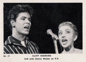 Cliff Richard With Cherry Wainer on Television TV Antique Cigarette Photo  Card
