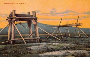 ESKIMO GRAVES ALASKA POSTCARD (c. 1910)
