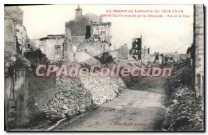 Postcard Old Gerbeviller Incondie For Germans Rue De La Poste