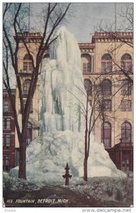 DETROIT, Michigan, PU-1910; Ice Fountain
