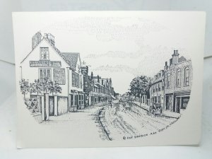 High Street Cheshunt Hertfordshire Vintage Art Painting Postcard Fay Donohoe 83