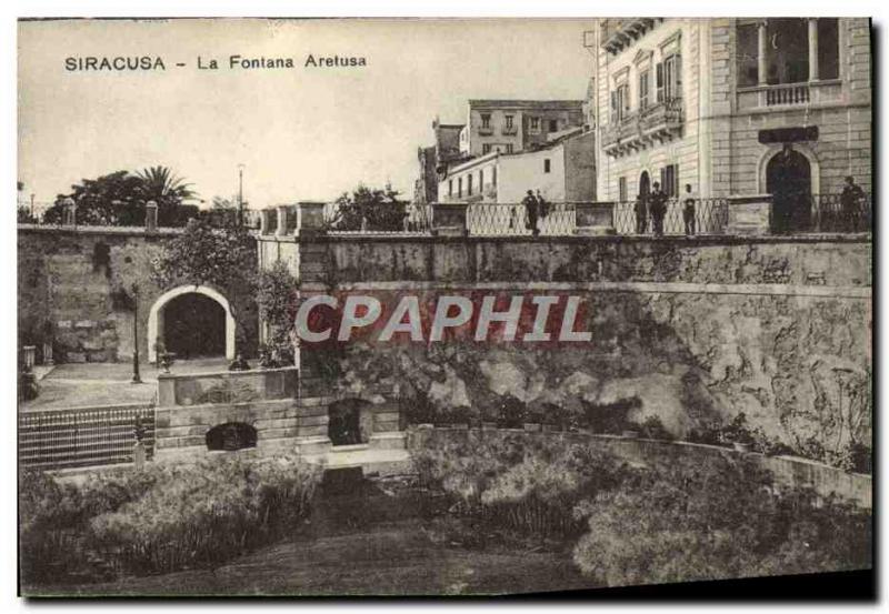 Old Postcard Fontana Aretusa Siracusa