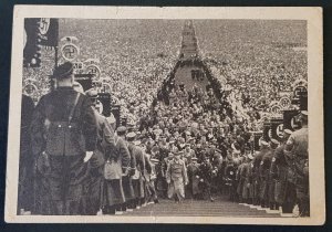 3RD THIRD REICH NSDAP ORIGINAL PROPAGANDA POSTCARD  NUREMBERG RALLY UNUSED