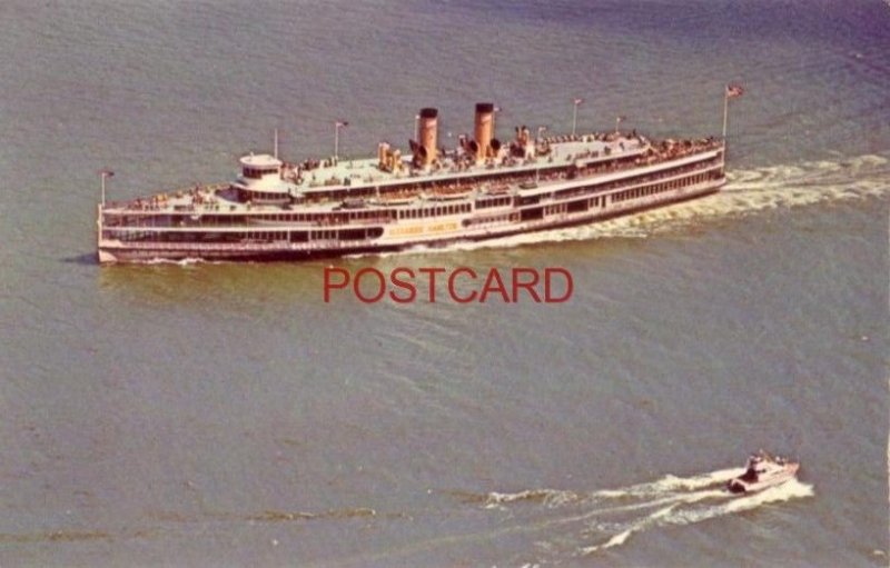 View of the Hudson River Day Line's ALEXANDER HAMILTON up the River, Sept 1970