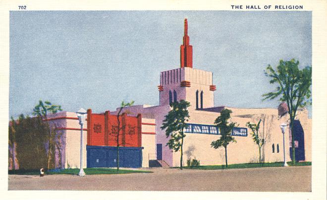 The Hall of Religion - 1933 - Chicago World Fair IL, Illinois - Linen