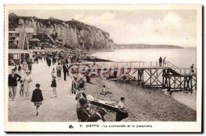 Dieppe Old Postcard The promenade and gateway