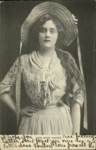 Actress Miss Evie Green c1910 Postcard