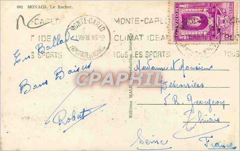 Monaco Modern Postcard The rock