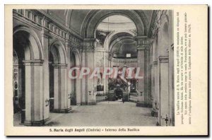 Old Postcard S Maria degli Angeli Umbria Interno della Basilica