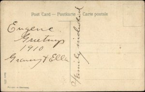 Christmas - Santa Claus Close-Up Red & Gold Coat c1910 Postcard