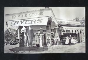 REAL PHOTO GRESHAM OREGON SERVICE GAS STATION ADVERTISING POSTCARD OLD CARS