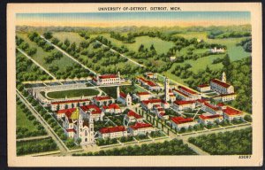 Michigan DETROIT Aerial View of the University of Detroit - LINEN