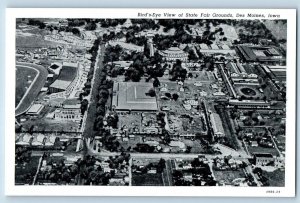 Des Moines Iowa IA Postcard Bird's Eye View Of State Fair Grounds c1940s Vintage