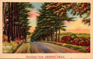 Oklahoma Greetings From Arnett 1942