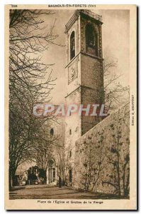 Postcard Old Bagnols Drills Var Church Square and the Virgin Caves