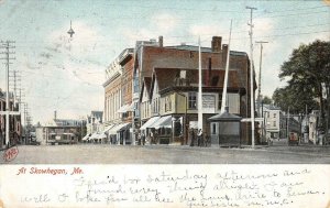 Skowhegan, Maine Street Scene 1906 Vintage Postcard