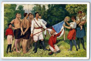 Prague Czech Republic Postcard Czechoslovak Village of Skolske Flag 1926