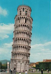 The inclined tower Pisa Italy postcard