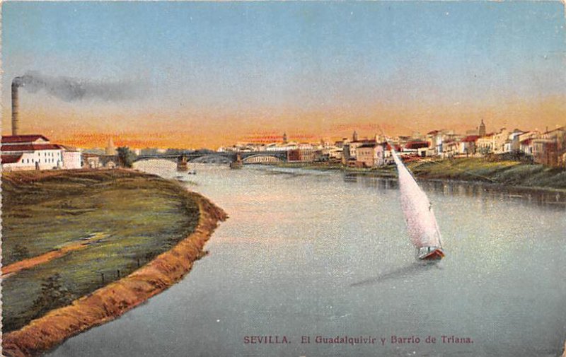 El Guadalquivir y Barrio de Triana Sevilla Spain Unused 