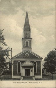 Perth Amboy NJ First Baptist Church c1910 Postcard