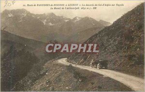 Postcard Old Road Bagneres de Bigorre to Luchon The Descent of the Col d'Aspi...