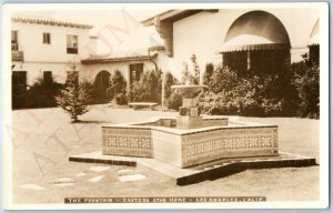 c1930s Los Angeles, CA RPPC Eastern Star Home Water Fountain Tile Mosaic LA A186