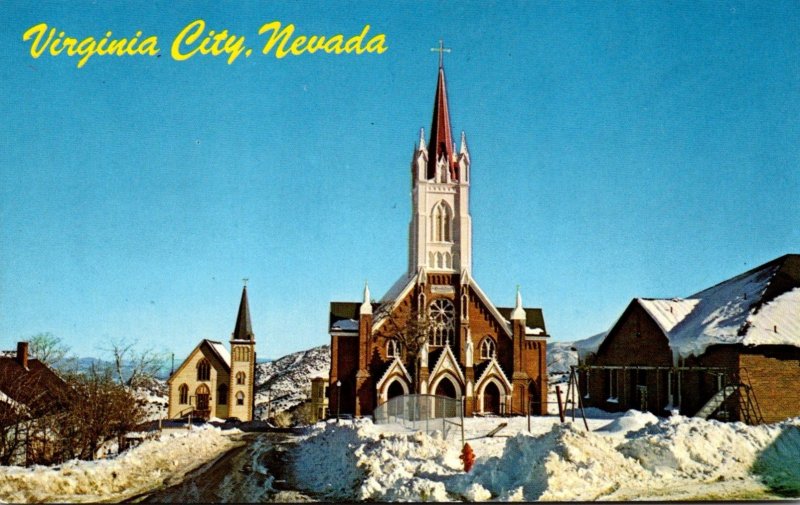 Nevada Virginia City St Mary's Church & St Paul's Episcopal Church ...