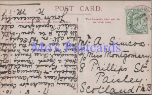 Genealogy Postcard - Simcox / Montgomery, 8 Phillips Street, Paisley GL2081