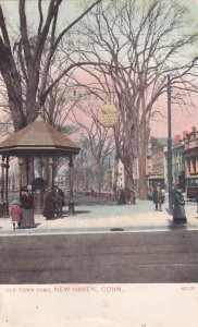 New Haven CT The Town Pump Conneticut 1908 Postcard E26